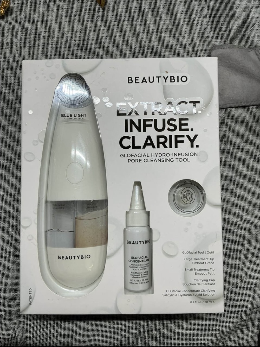 BeautyBio GloFacial Hydro-Infusion Pore Cleansing Tool — White